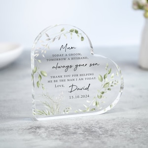 Personalised Mother of the Groom Gift, Gifts from the Groom, Parents of the Bride Thank you Gifts, Mum of Groom Gift, Wedding Day Presents