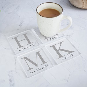 Personalised Initial Coaster, Customised Name Coaster, Birthday Gift, Drinks Coaster, Personalised Coasters, Daddy Gifts, Home Gifts