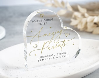 Personalised Pregnancy Congratulations Gift, Congrats Plaque, Pregnant Gift, Amazing New Parents Plaque, New Baby Girl Boy