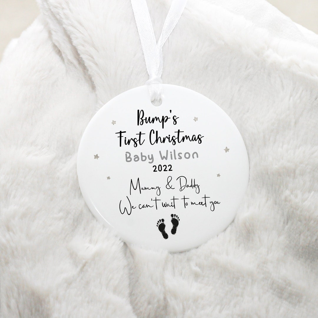 Personalised Bumps First Christmas Keepsake, Bump 1st Christmas, New