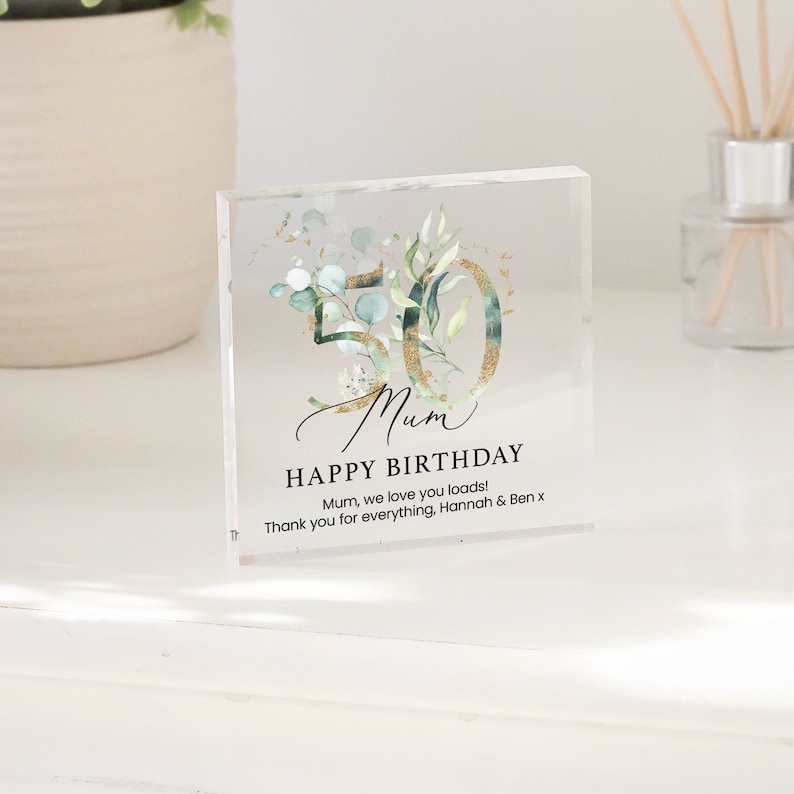 Personalised Birthday Gift Plaque, Birthday Gift For Her, Special Age Gift, 18th 21st 30th 50th 60th Birthday Gift, Birthday Keepsake Gift zdjęcie 4