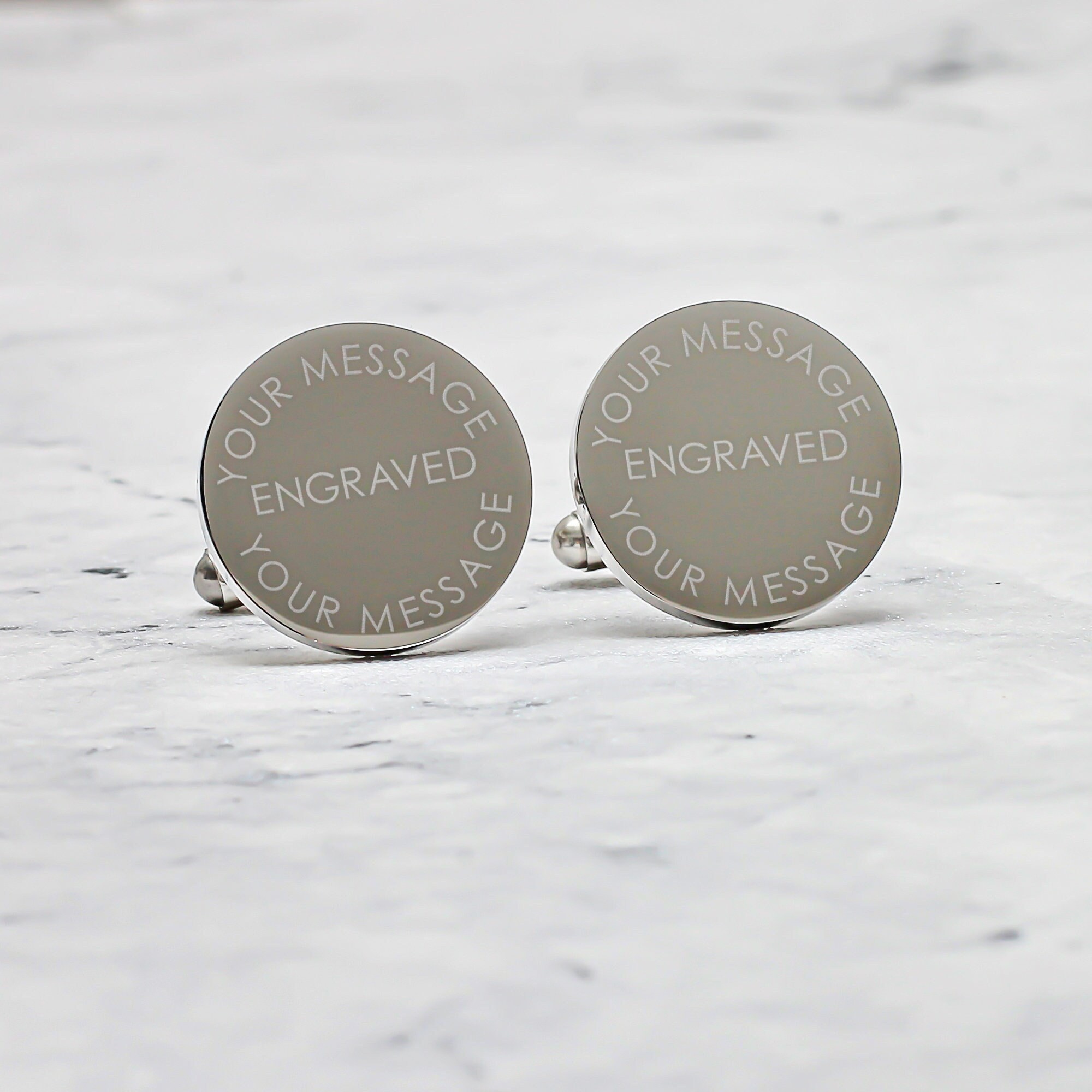 Personalised  Any Message Wedding Cufflinks Men's Special Occasion Your Wording