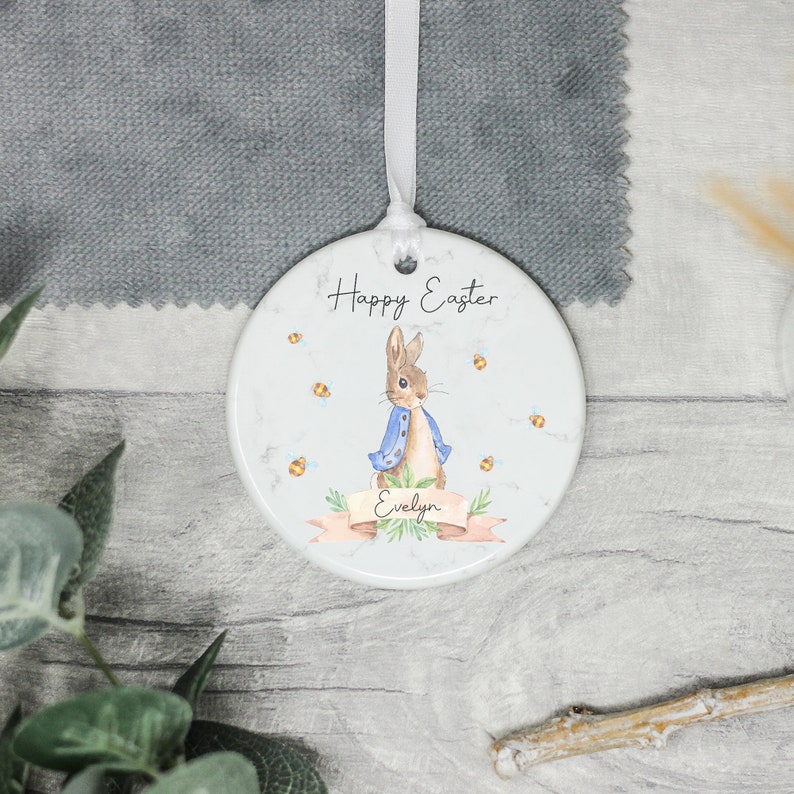 Easter Decoration Keepsake Ceramic Easter Rabbit Gift Baby/'s First Easter Decoration 1st Easter Keepsake Personalised Easter Decoration