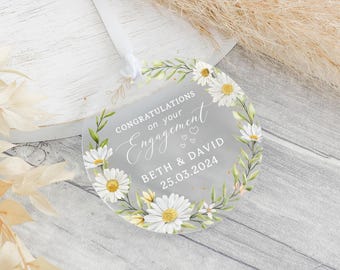 Engagement Gift, Personalised Engaged Gift, Engagement Keepsake Gift, Frosted Acrylic, Special Date Keepsake Gifts, Gift for Couples