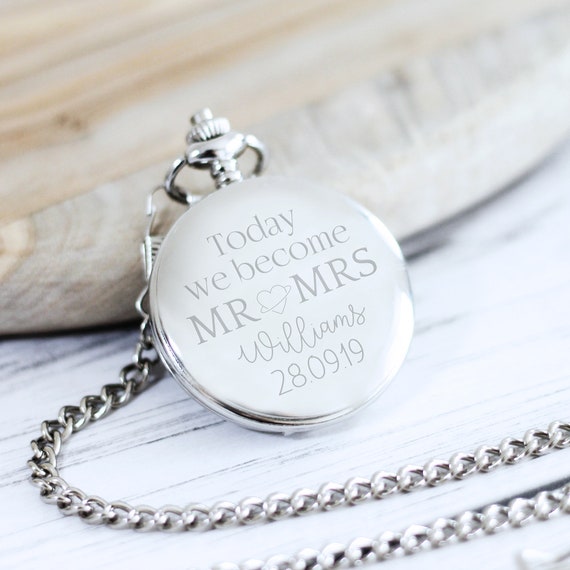 pocket watch for groom from bride