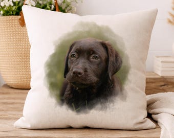 Personalised Photo Cushion, Custom Picture Pillow, Luxury Linen Cushion, Birthday Gift for Her/Him