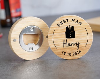 Personalised Groomsman Bottle Opener, Groomsman Best Man Bottle Opener, Groomsman Usher Gifts, Best Man Beer Gifts, Wedding Thank You Gifts