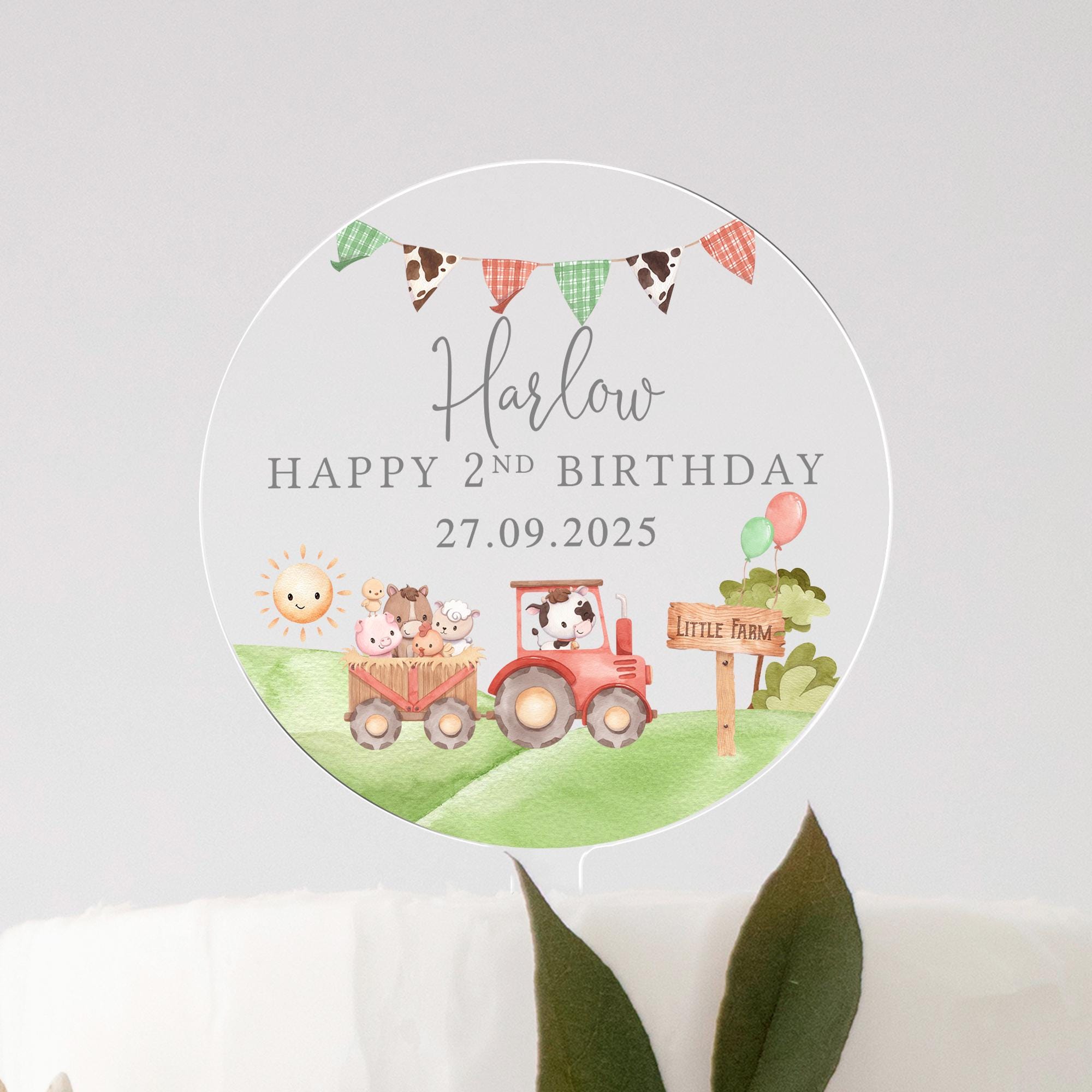 2nd Birthday Cake Topper, Second Birthday Cake Topper, Kids Birthday ...