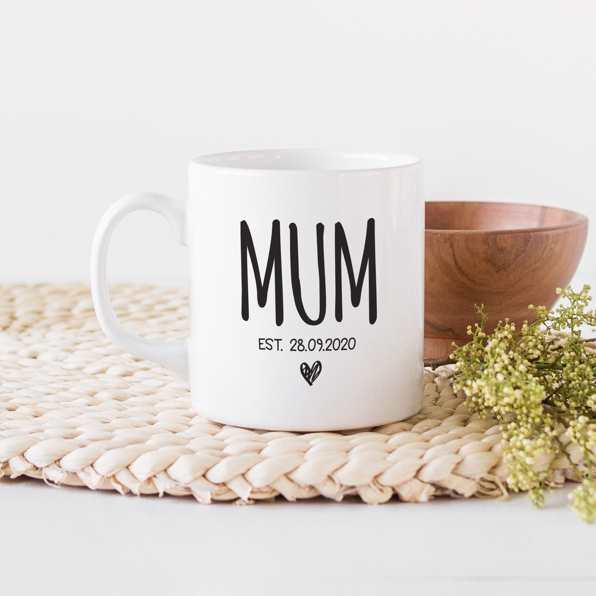 2x Personalised New Parents Mug Set New Baby Parents Mug Mum Etsy