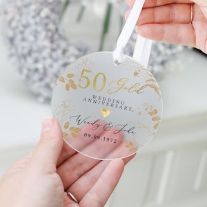 Cadeau d'or 50e anniversaire, cadeau d'anniversaire d'or, plaque d'anniversaire, cadeaux pour mari, cadeau souvenir d'anniversaire, 50e anniversaire