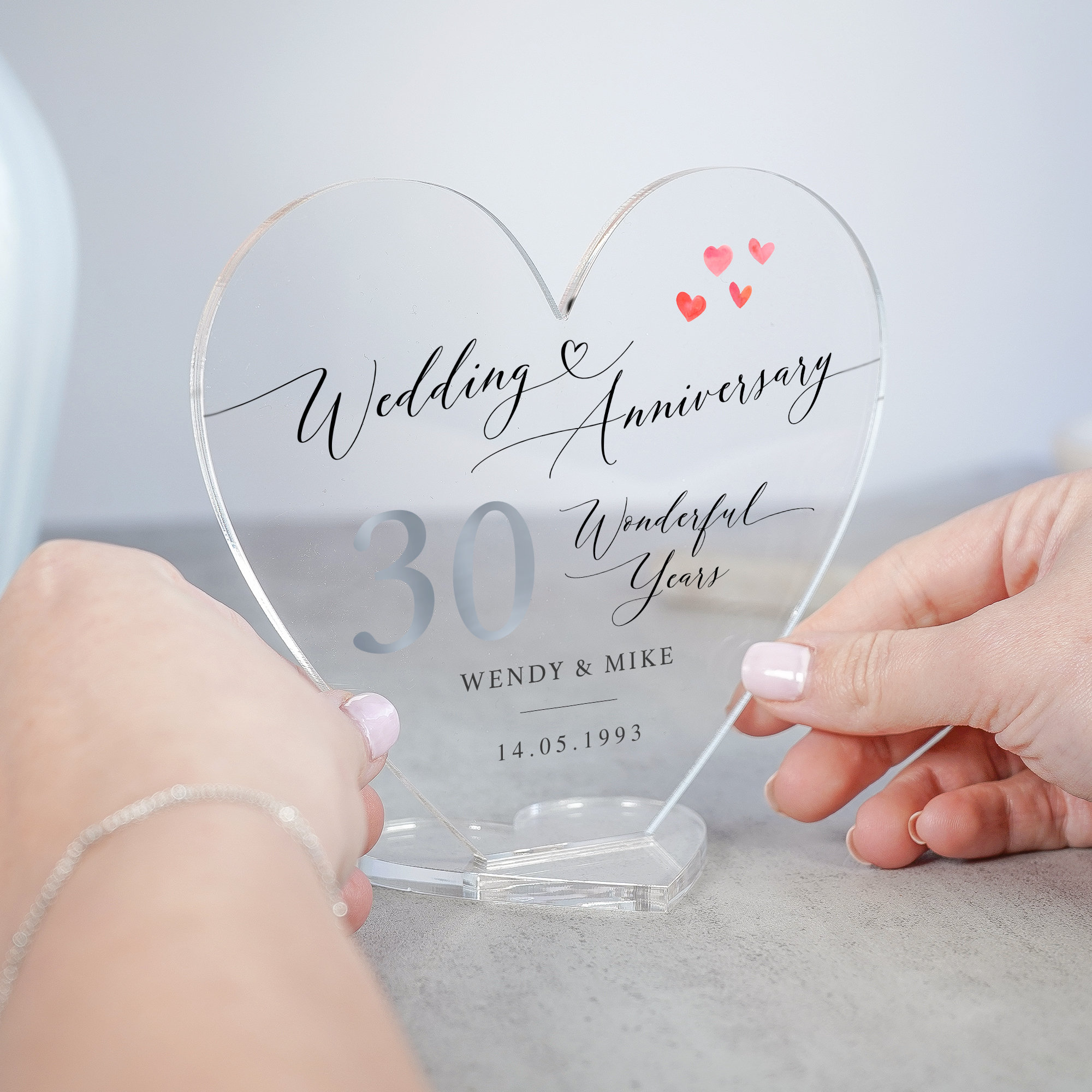Personalised Anniversary Gift, 20th 25th 30th 40th 50th 60th
