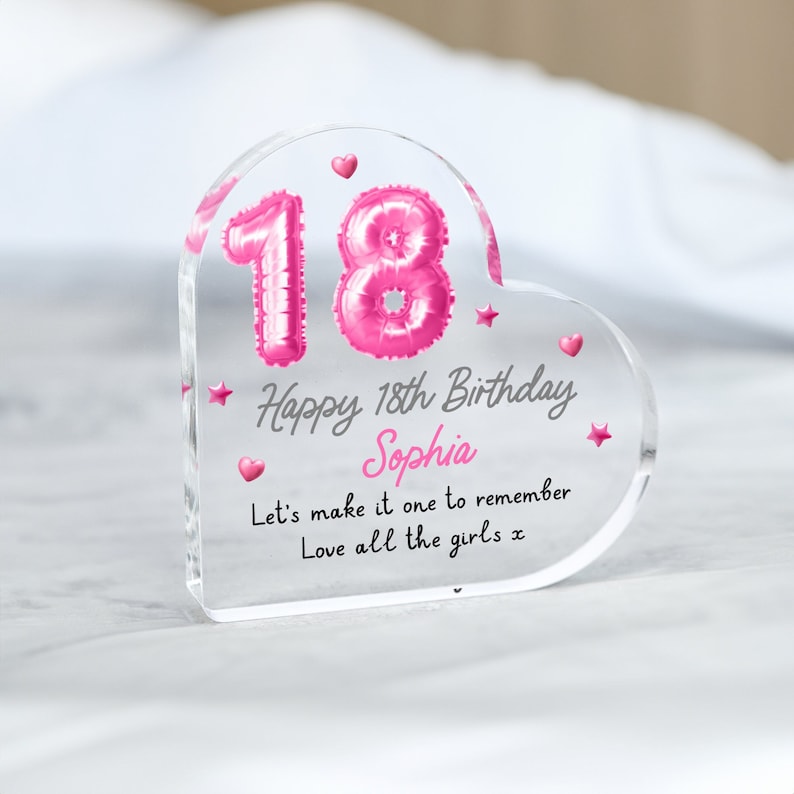 Personalised Happy 18th Birthday Gift Plaque, Birthday Gift for Her ...