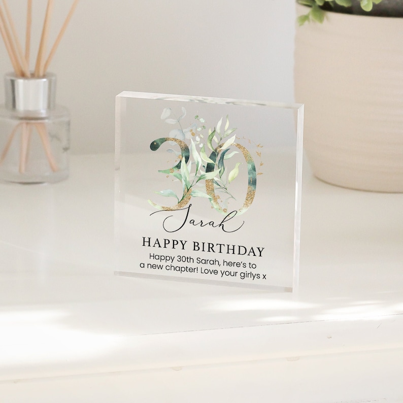 Personalised Birthday Gift Plaque, Birthday Gift For Her, Special Age Gift, 18th 21st 30th 50th 60th Birthday Gift, Birthday Keepsake Gift zdjęcie 2