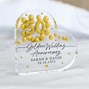 Personalised 50th Anniversary Gift, Golden Anniversary Gift, Anniversary Gift, 50th Anniversary Gift for Husband Wife Parents