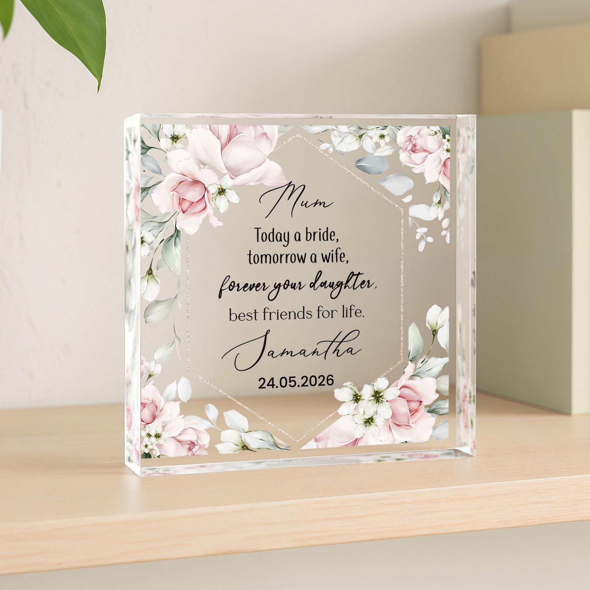 Personalised Mother Of Bride Plaque