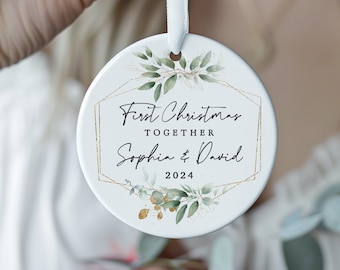 Personalised First Christmas Together Ornament, 1st Christmas Couple Gift, Couple Christmas Ornament, 1st Christmas Together Keepsake