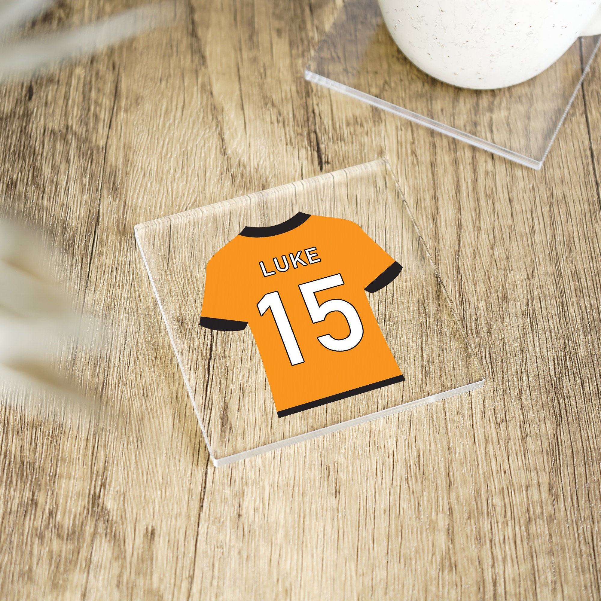 Personalized Football Shirt Coaster, Football Gifts, Daddy Coaster, Kids Coaster, Father's Day Gifts, Daddy Grandad Gifts, Sport Gifts