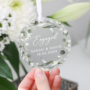 Personalised Engagement Gift, Engaged Gift, Engagement Keepsake Gift, Special Date Gift, Frosted Acrylic, Special Date Keepsake image 4