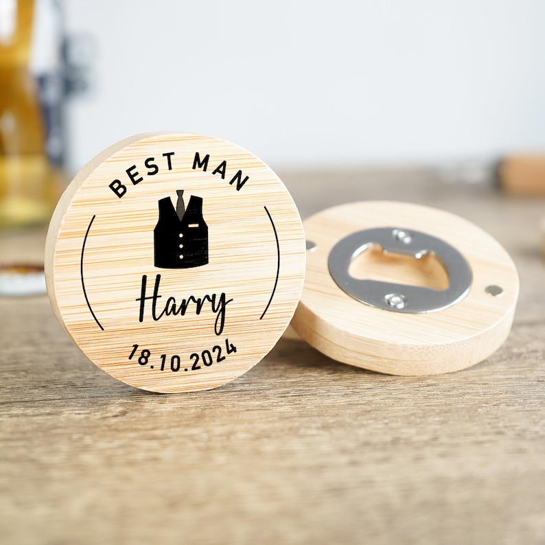 Personalised Groomsman Bottle Opener, Groomsman Best Man Bottle Opener, Groomsman Usher Gifts, Best Man Beer Gifts, Wedding Thank You Gifts image 5