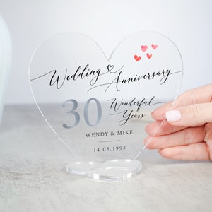 Personalised Anniversary Gift, 20th 25th 30th 40th 50th 60th Anniversary Gift, Silver Golden Ruby Wedding Anniversary Gift, Gift for Husband