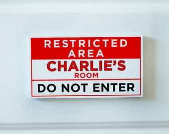 Personalised Kids Do Not Enter Door Sign, Funny Door Sign, Kids Sign, Gaming Door Sign, Gaming Gifts, Kids Bedroom Gifts