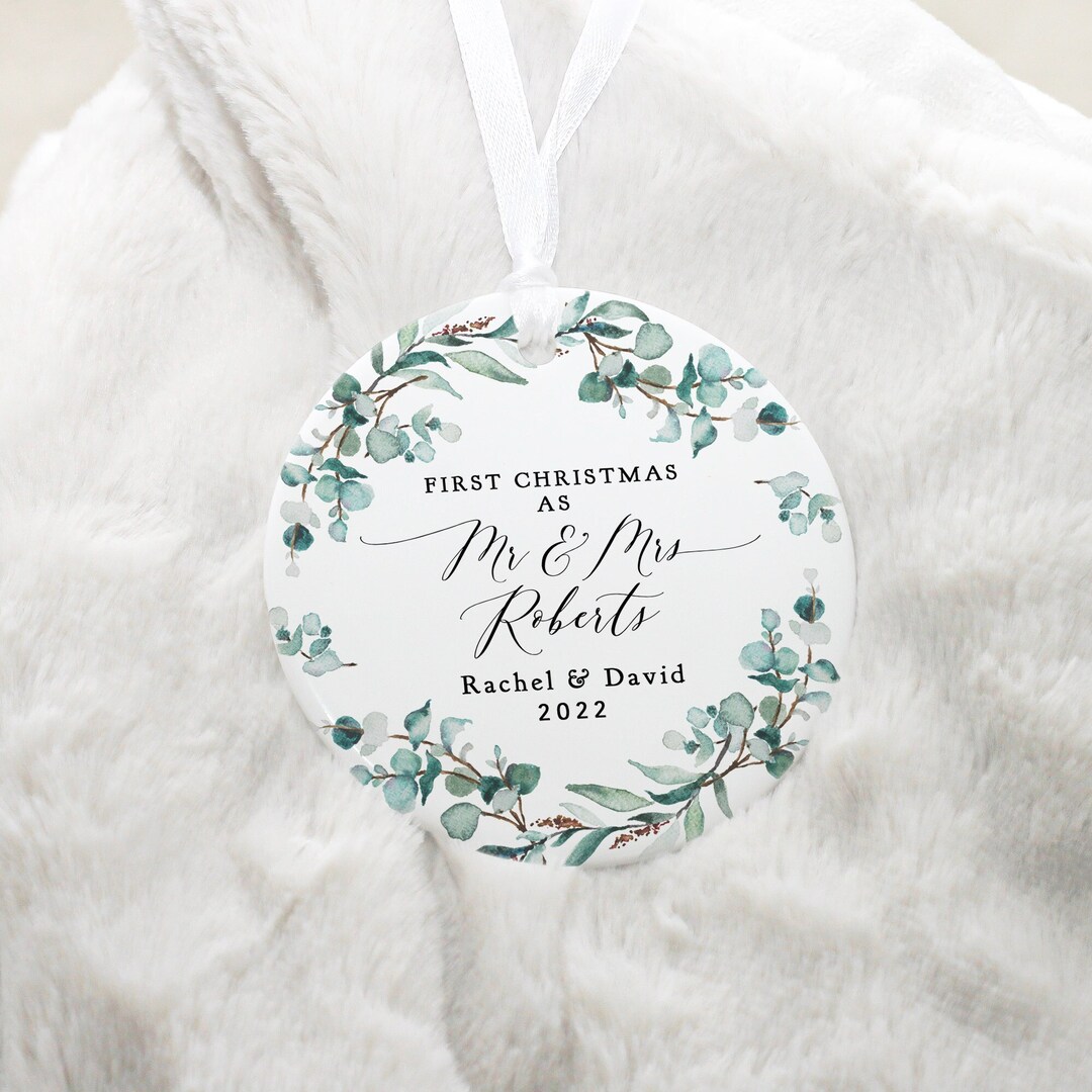 First Christmas Married Ornament, Mr & Mrs First Christmas Ornament