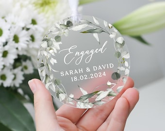 Personalised Engagement Gift, Engaged Gift, Engagement Keepsake Gift, Special Date Gift, Frosted Acrylic, Special Date Keepsake
