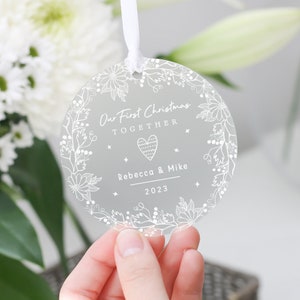 Personalised First Christmas Together Keepsake, New Couple Christmas Bauble, 1st Christmas Together Bauble, Couple Christmas Keepsake