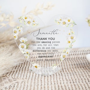 Personalised Special Friend Gift, Friendship Thank You Gift, Gifts for Friends, Thank You Gifts, Best Friend Frame, Daisy Flower Themed