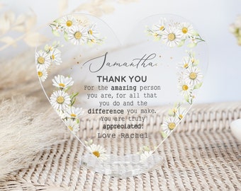 Personalised Special Friend Gift, Friendship Thank You Gift, Gifts for Friends, Thank You Gifts, Best Friend Frame, Daisy Flower Themed