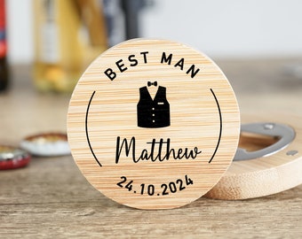 Personalised Wedding Bottle Opener, Groomsman Best Man Bottle Opener, Groomsman Usher Gifts, Best Man Beer Gifts, Wedding Party Gifts