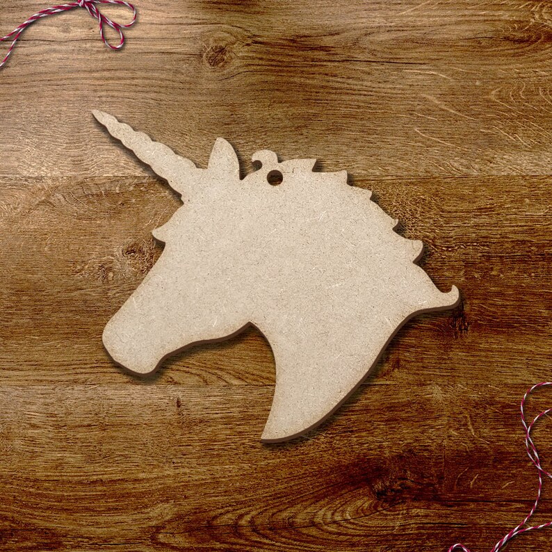 laser cut unicorn head shapes Embellishments mdf Craft