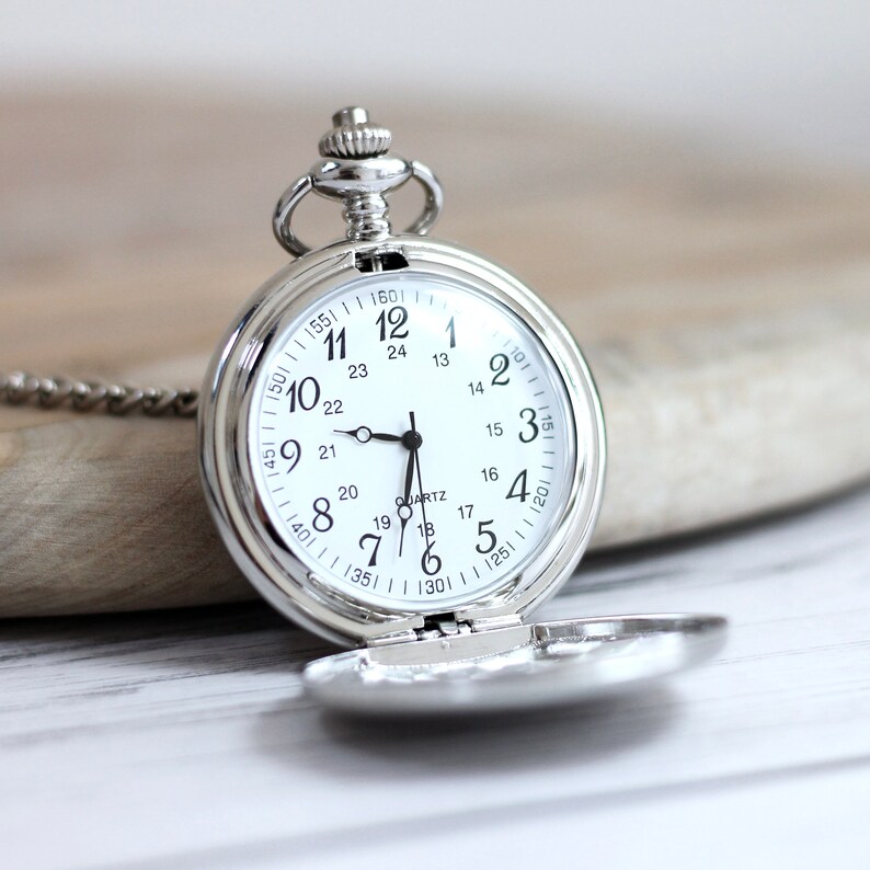 Personalised Engraved Pocket Watch Bride to Groom Gift Groom Etsy