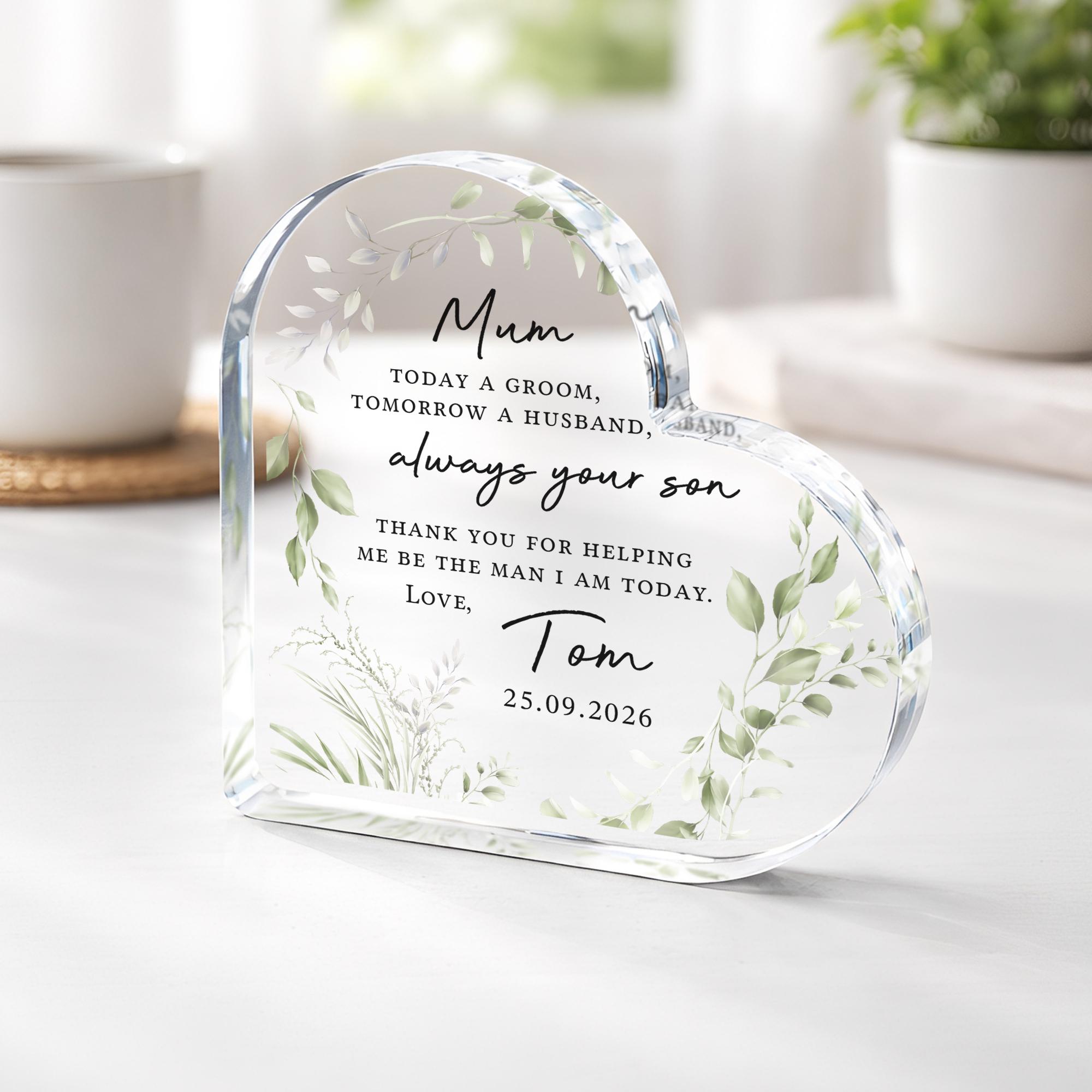 Polished Acrylic Heart Keepsake