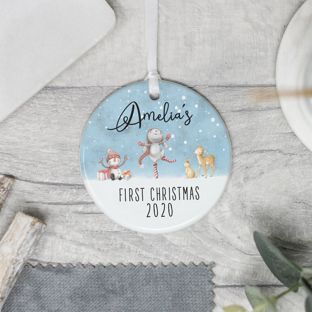 Personalised Baby's First Christmas Decoration Babys - Etsy UK
