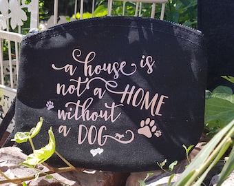 Kosmetiktasche Hund oder "A House is not a home without a Dog" verschiedene Größen - Retriever Bulldogge Labrador