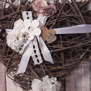 Shabby Wall/Door Decoration Heart HANDMADE UNIKAT image 3