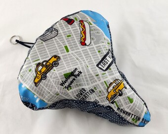 Bicycle saddle cover rain cover - New York - Manhattan - city map - city map