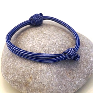 Knoten-Armband - Surferarmband blau-weiß