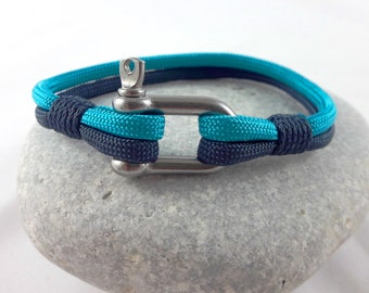 Bracelet with shackle sailing line