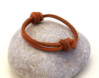 Leather knot - bracelet surfer bracelet