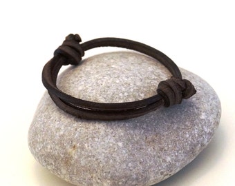 Leather knot bracelet surfer bracelet