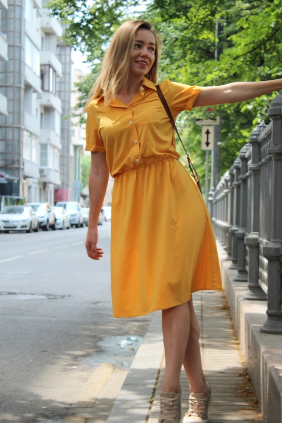 mustard sun dress