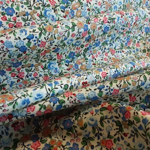 Vintage Liberty Style Ditsy Daisy Floral 100% Cotton Poplin Fabric ...