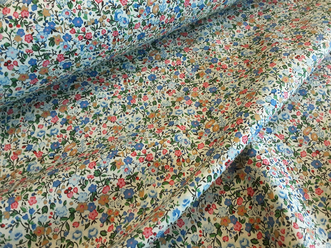 Vintage Liberty Style Ditsy Daisy Floral 100% Cotton Poplin Fabric ...