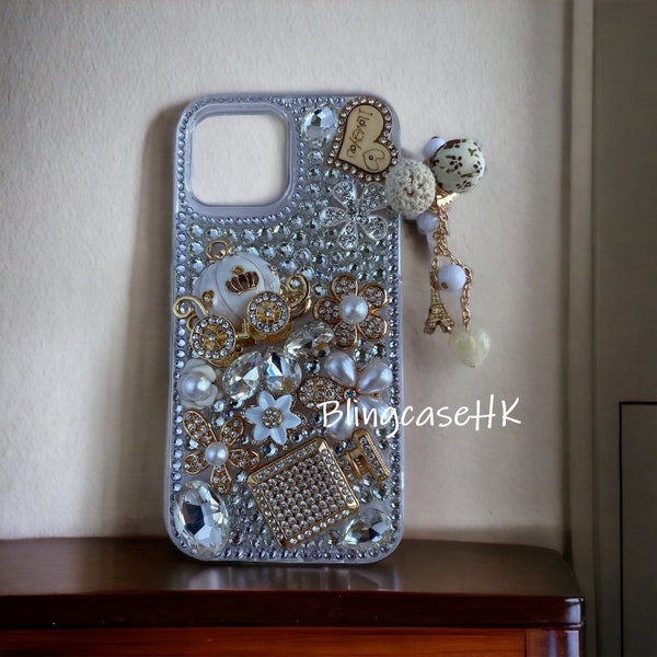 Custodia trasparente con diamante in cristallo Swarovski con strass Bling per iPhone SE 6 7 8 Plus X XR Xs Max 11 12 13 14 15 Pro Max Samsung S22 23 24 Ultra FE