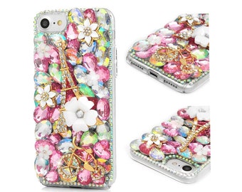 Bling Swarovski Rhinestone Crystal Diamond Clear Case for iPhone SE 7 8 Plus X XR Xs Max 11 12 13 14 15 Pro Max Mini Samsung S22 23 24 Ultra