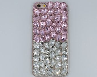 Bling Crystals Diamond Rhinestone Jeweled Claer Case für iPhone 6 7 8 Plus X XR Xs Max 11 12 13 14 15 Pro Max SE Samsung S22 23 24 Ultra FE