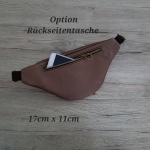 Bauchtasche,Material Mix, Kunstleder Bronze mit Korkstoff, personalisierbar Bild 2