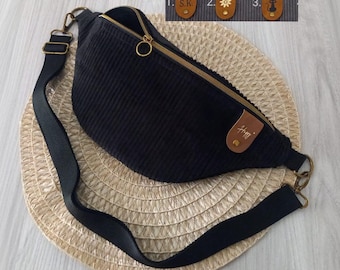 Bauchtasche Cord, Gürteltasche, 10 Farben,Cordbag, personalisiertes Label, HipBag, Crossbody ,Handgemacht